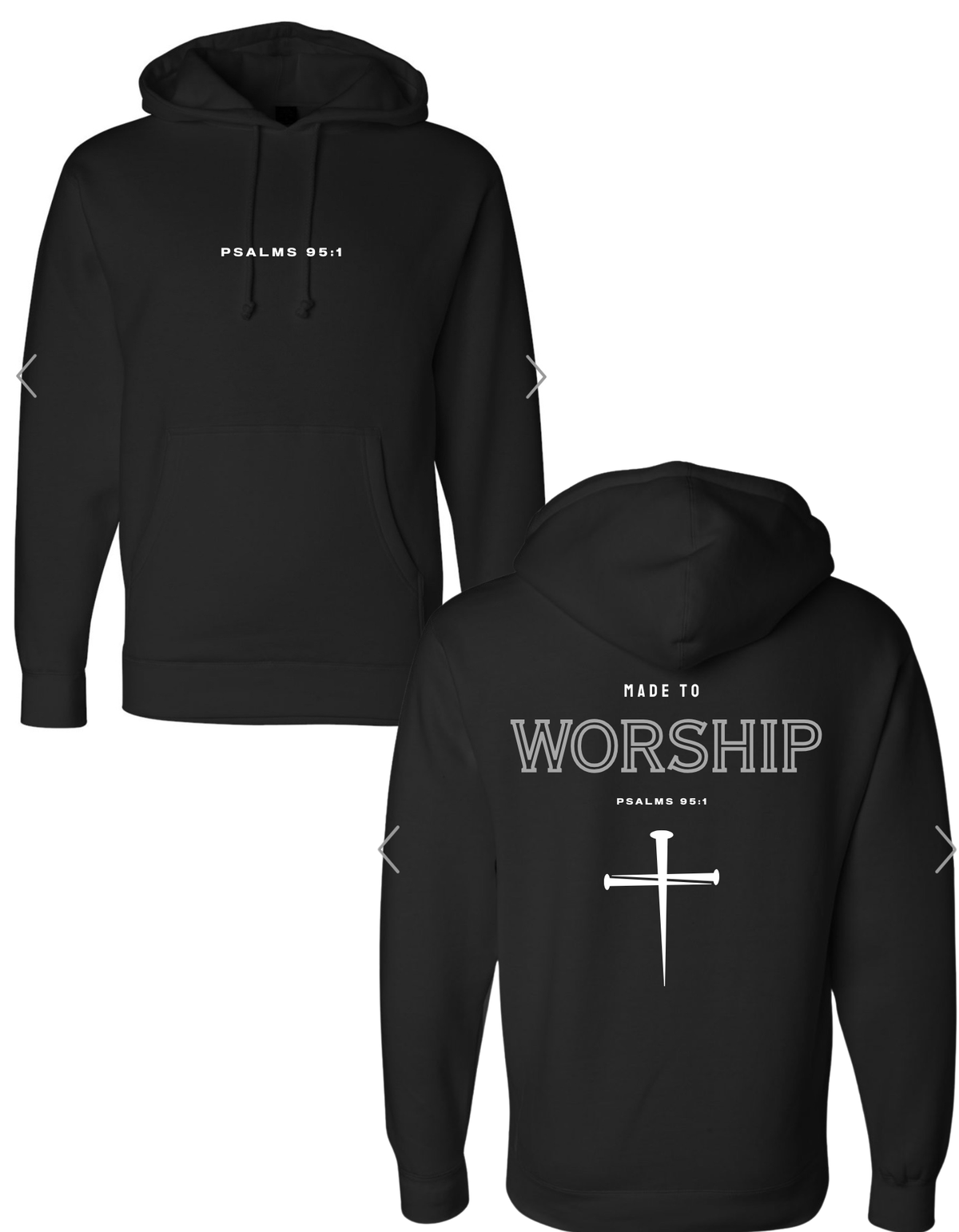 Made to Worship hoodie- Adult Premium, product photo