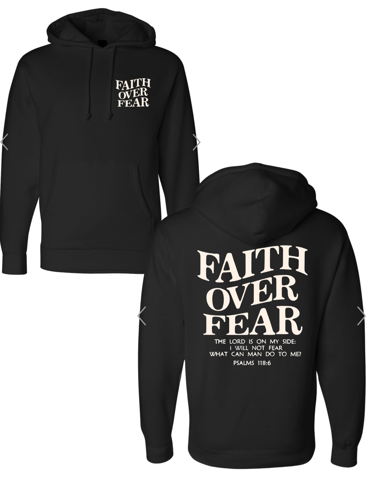 Faith over Fear Hoodie-Adult Premium, product photo