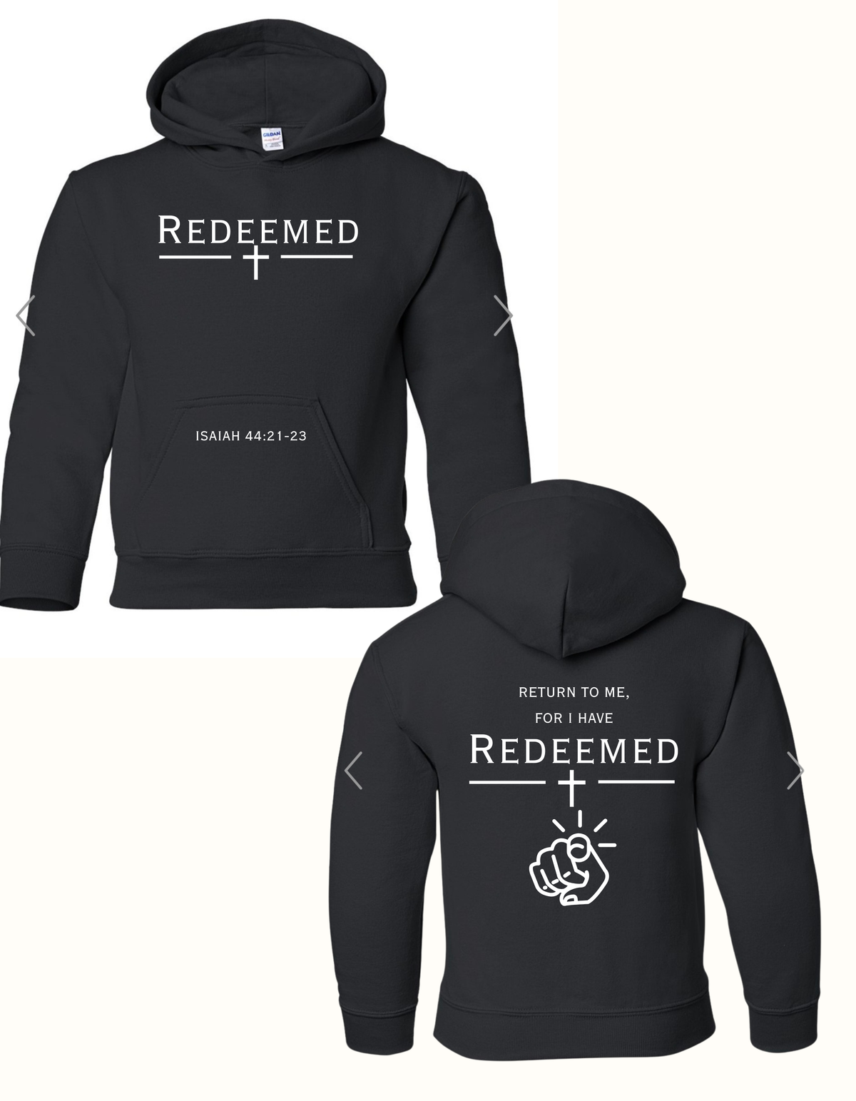 Redeemed Hoodie- Youth/Adult, product photo