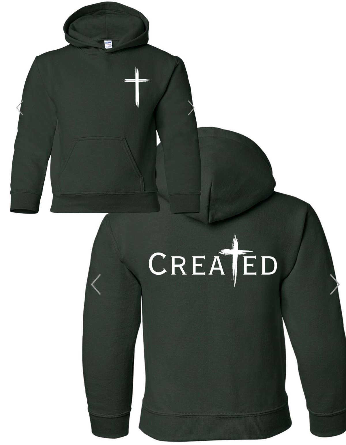 Created hoodie- Youth/Adult, product photo