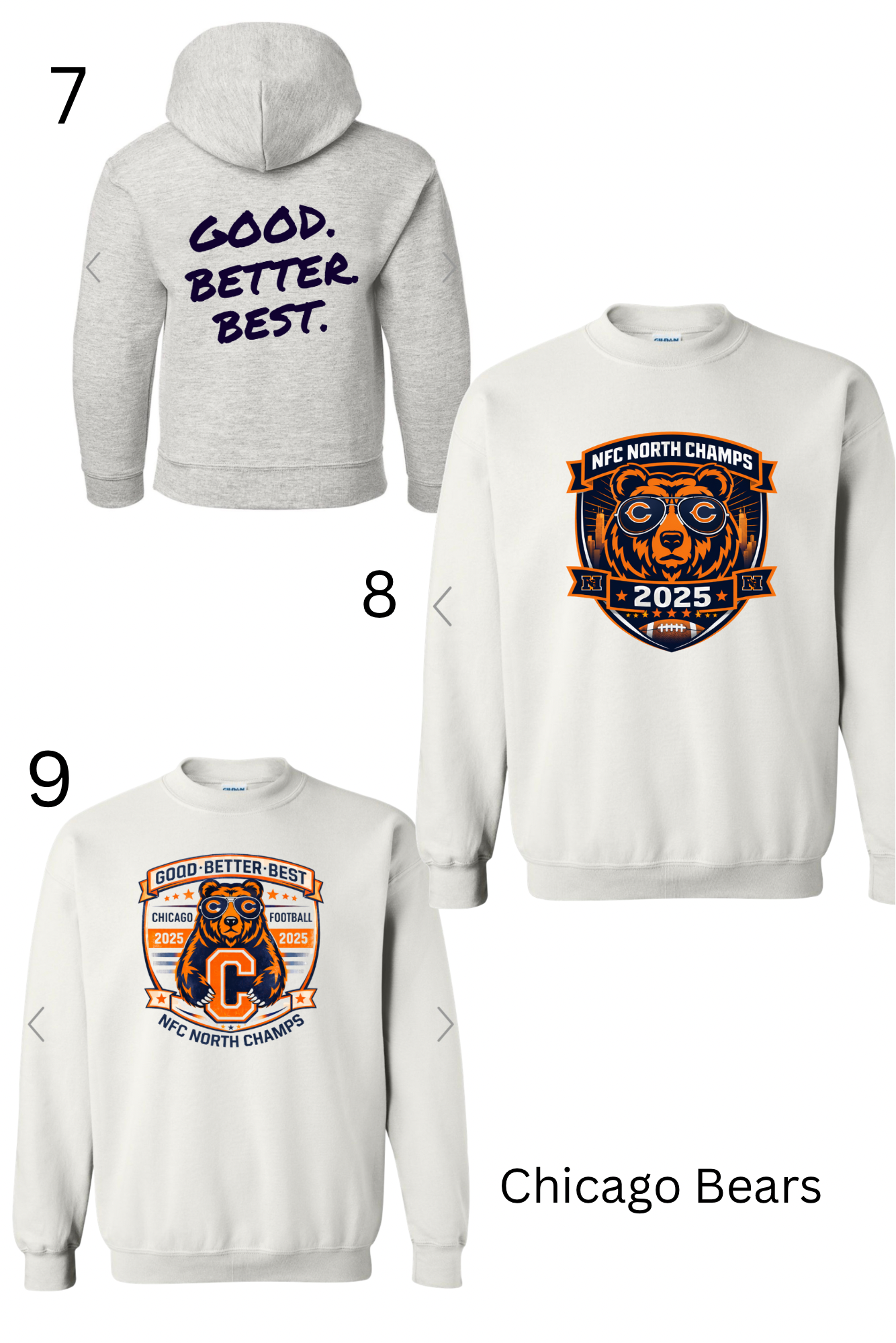 Chicago Bears -T shirt (youth and adult sizes)