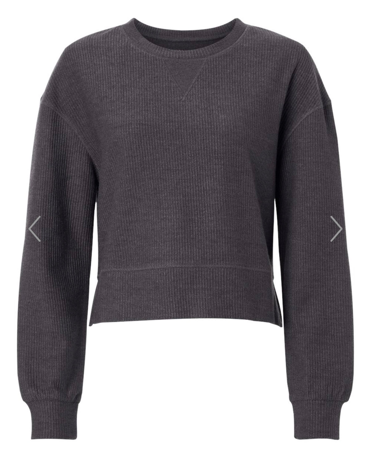 Women’s short corded crew, product photo