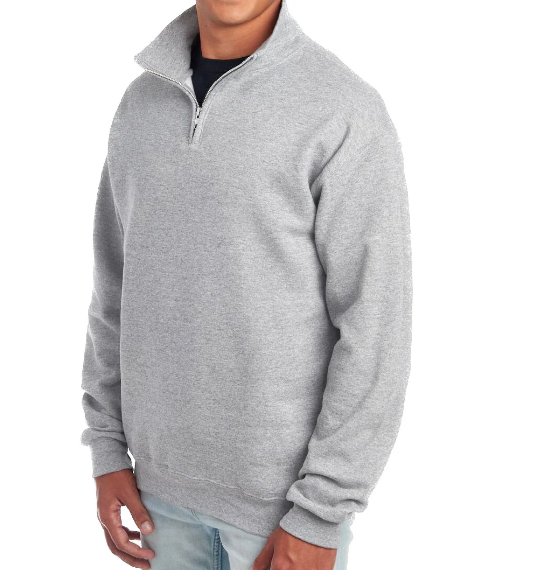 Unisex 1/4 Zip Cadet Collar Sweatshirt