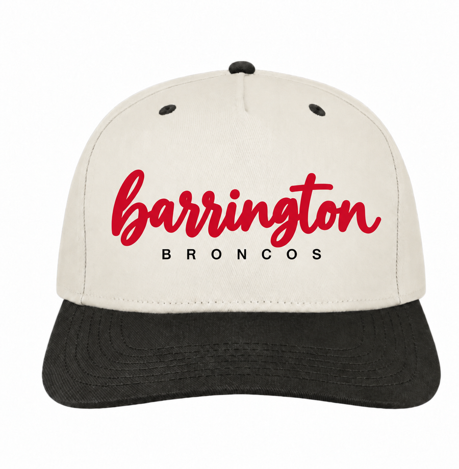Two Tone Barrington Broncos Script shown with its finished design