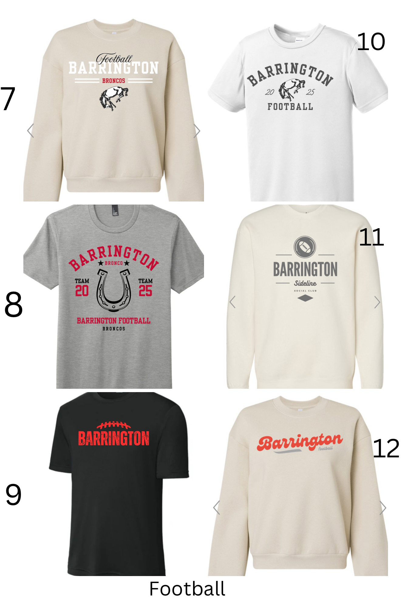 Full Zip Unisex Hoodie (Barrington football)