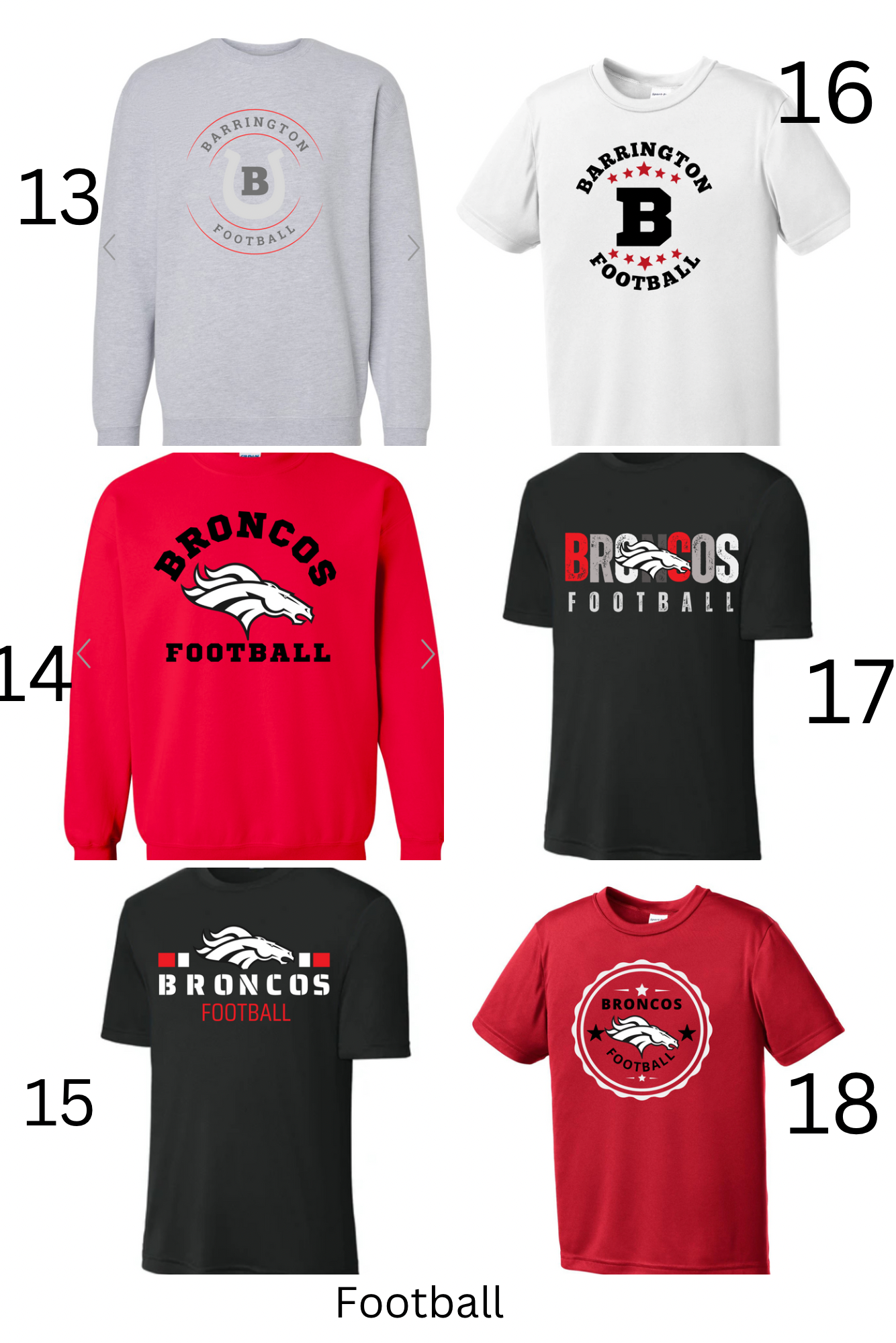 Full Zip Unisex Hoodie (Barrington football)