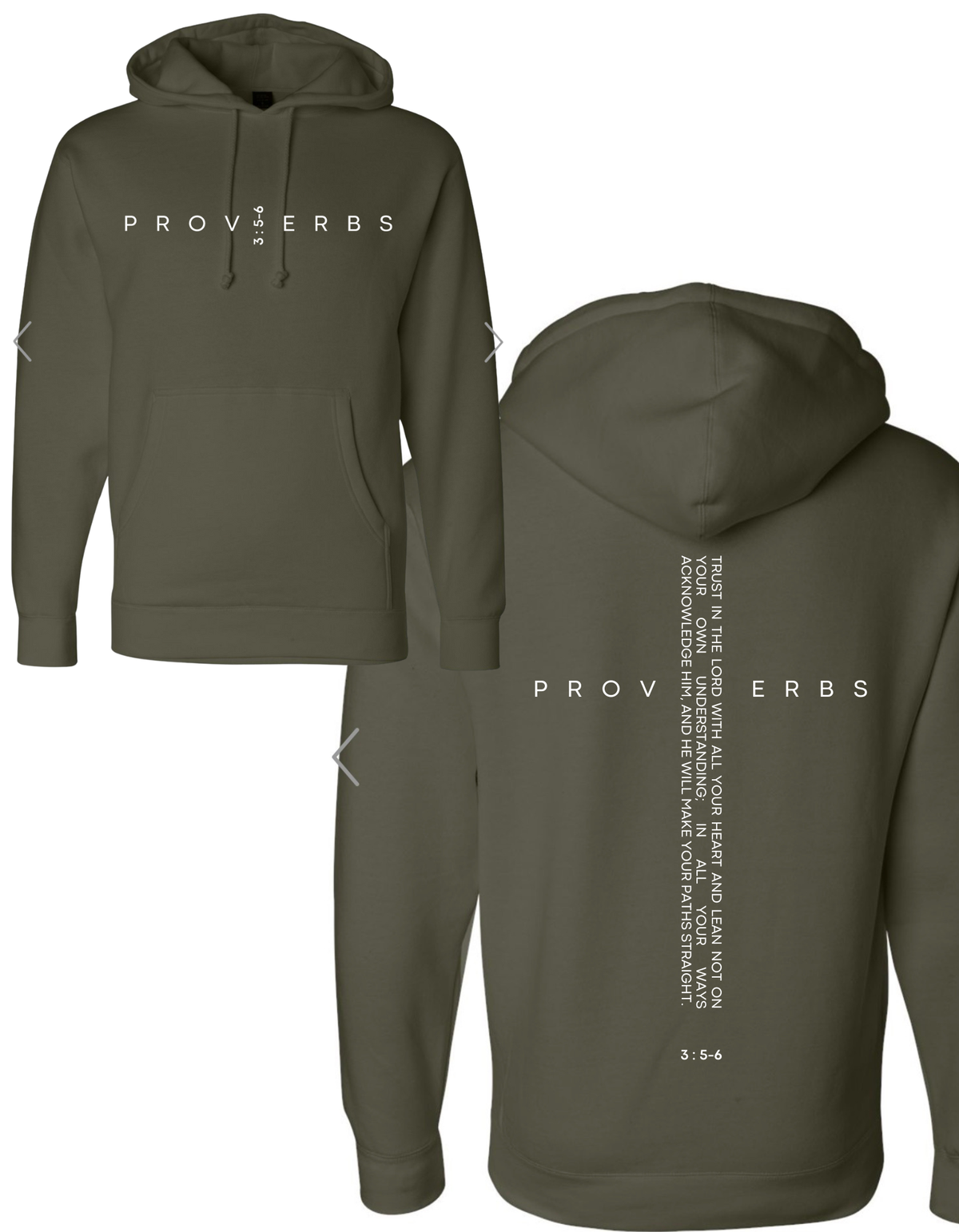 Proverbs Hoodie-Adult Premium, product photo