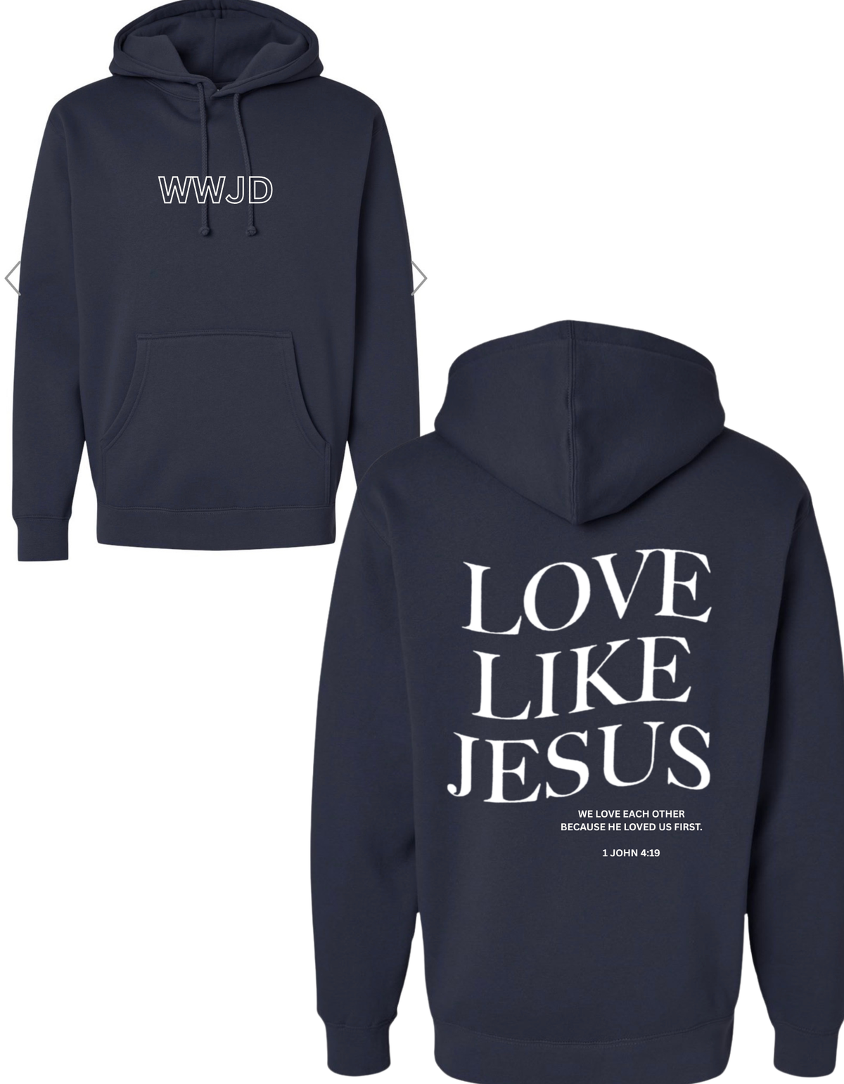 Love like Jesus Hoodie-Adult Premium, product photo