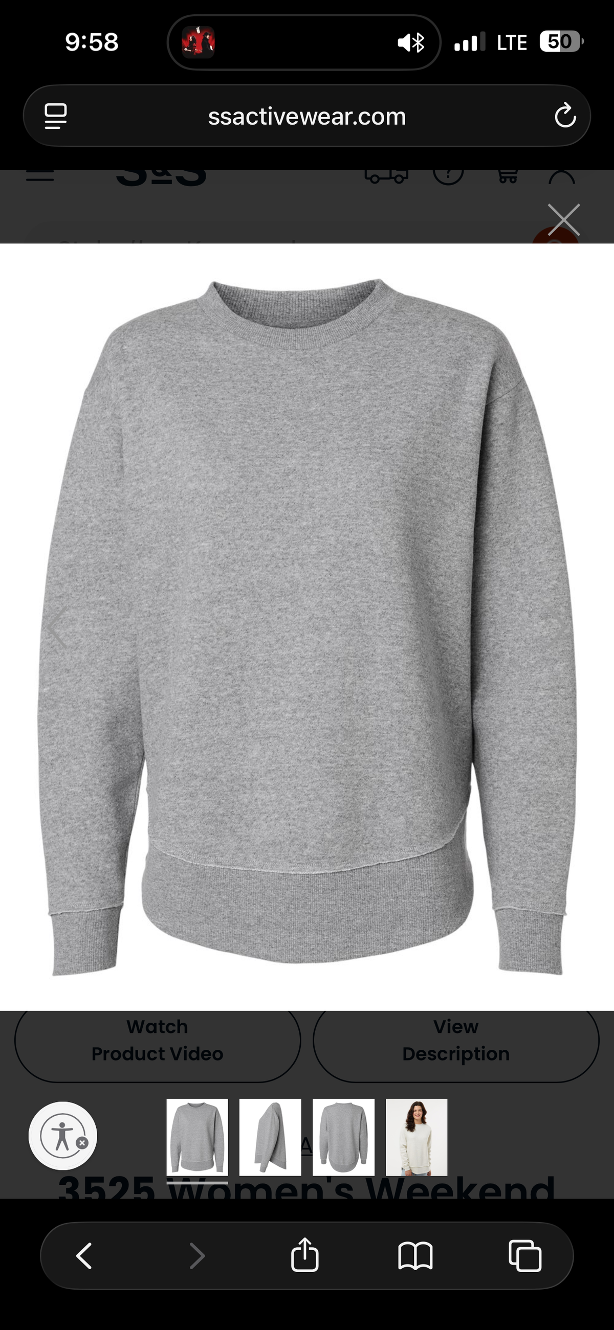Women’s Oversize Crew, product photo