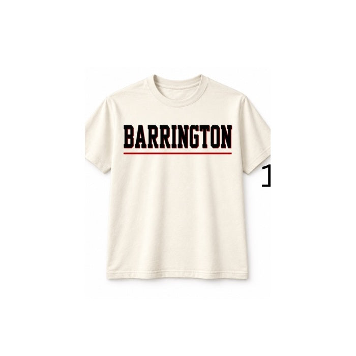 Barrington hometown design 10 shown on apparel