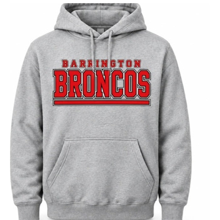 Barrington Broncos design 17 shown on apparel