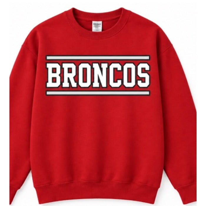 Barrington Broncos design 3 shown on apparel