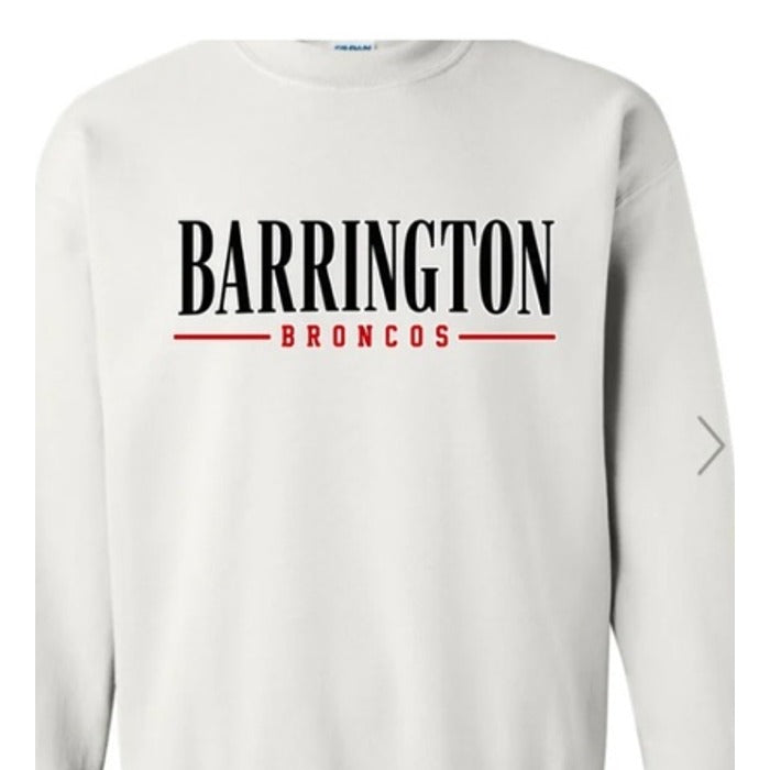 Barrington Broncos design 7 shown on apparel