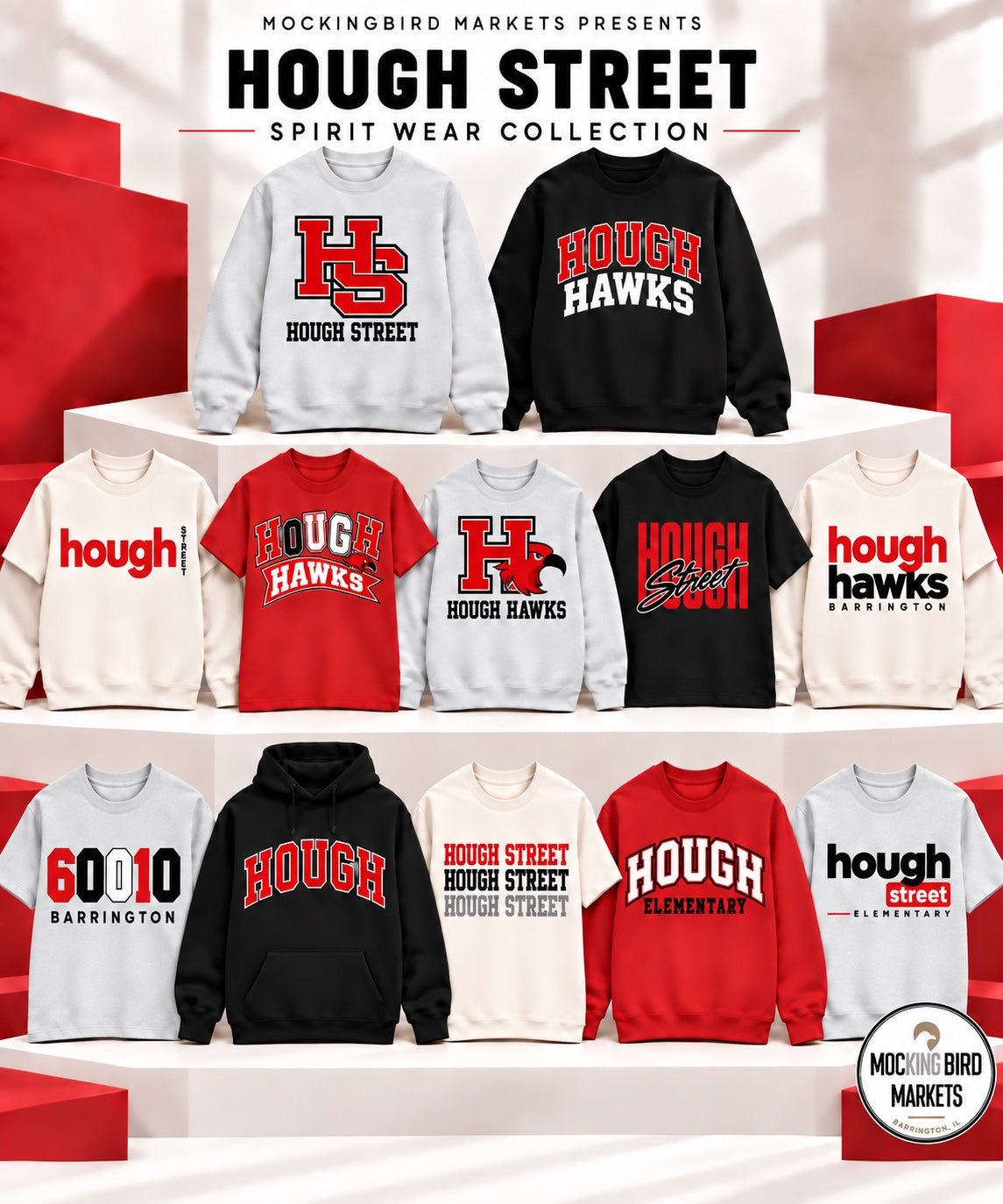 Sneak peek at the upcoming Hough Street School spirit wear collection
