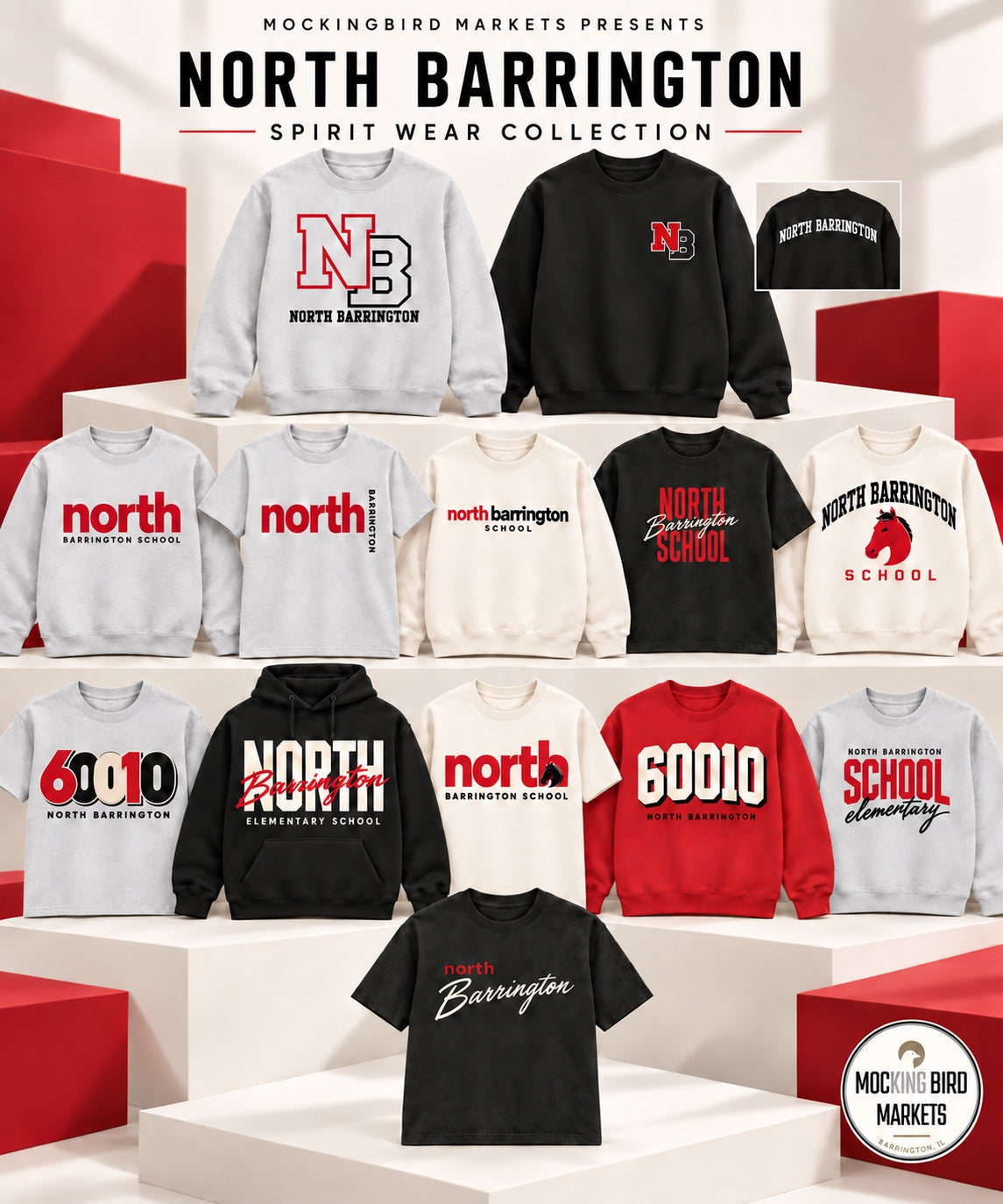 Sneak peek at the upcoming North Barrington School spirit wear collection