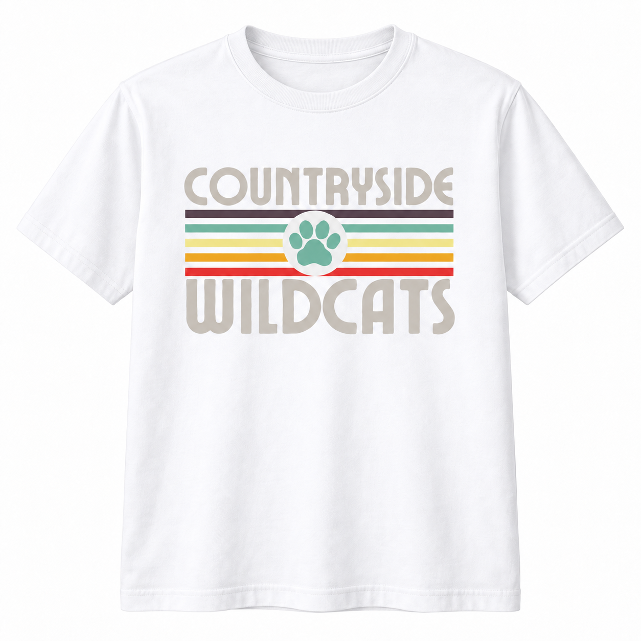 Countryside design 16 shown on apparel