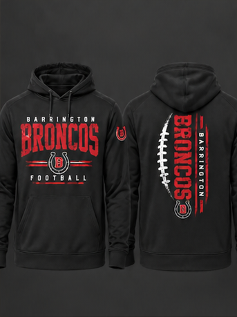Friday Night Fire Hoodie shown from the front and back