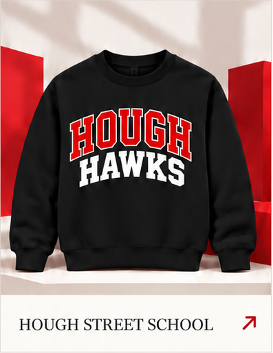 Black Hough Hawks crewneck
